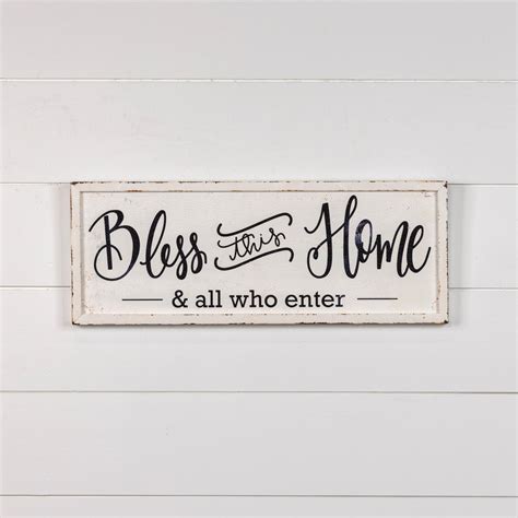 ragon house bless this home metal sign|Metal Sign Bless This Home With Love and Laughter .